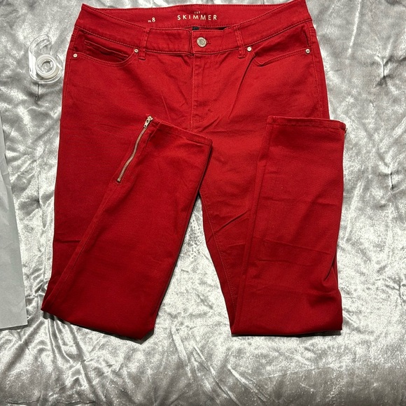 WHBM - Red Skimmer Jeans - Picture 1 of 4